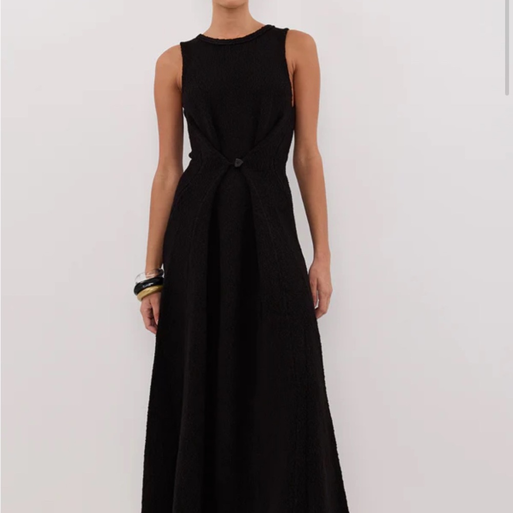 SUE BLACK KNIT MAXI DRESS